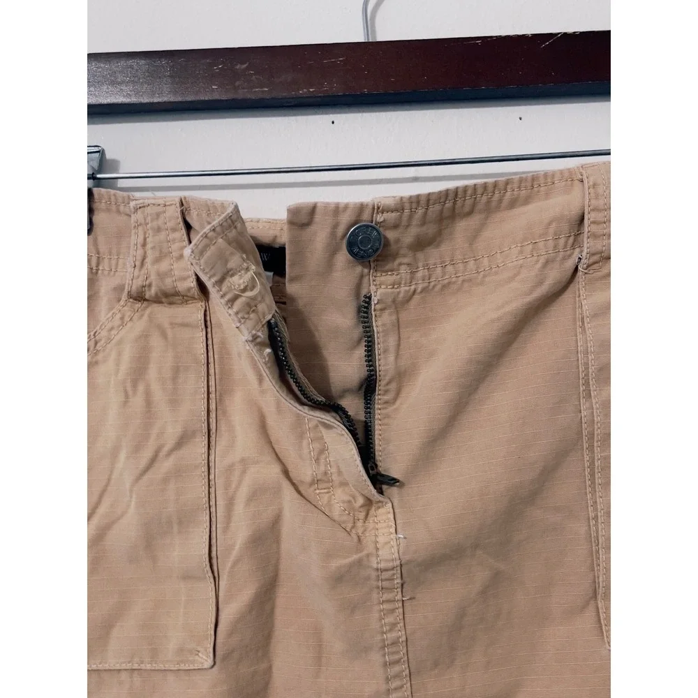 J.Crew Cargo Mini Skirt 12 Tan Utility Ripstop Cotton‎ Gorpcore Neutral Prep